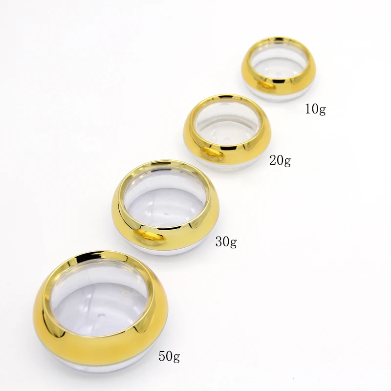 

20pcs,50ml/50g PMMA Cream jar-shaped Clear box, guide the ball boxes,mushroom-shaped box no inner lid,refillable bottles