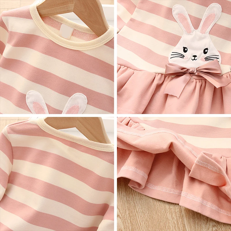 Повседневные платья для девочек «меларио» новые красивые модные платья в полоску с бантиком для маленьких девочек летнее платье на возраст от 2 до 7 лет