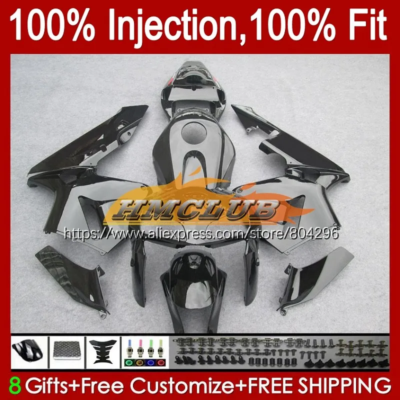 Инъекция для HONDA CBR 600 CBR600 RR CC CBR600RR 10No.67 600RR 600F5 600CC глянцевый черный F5 05 06 CBR600F5 2005 2006