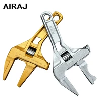 airaj 2021 upgrade bathroom wrench golden multifunctional large opening adjustable plumbing pipe wrench manual repair tool