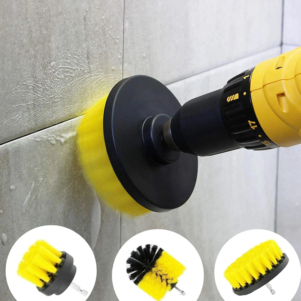 

Newest Drill Brush All Purpose Cleaner Scrubbing Brushes for Bathroom Surface Grout Tile Tub Shower Kitchen Cleaning Tools