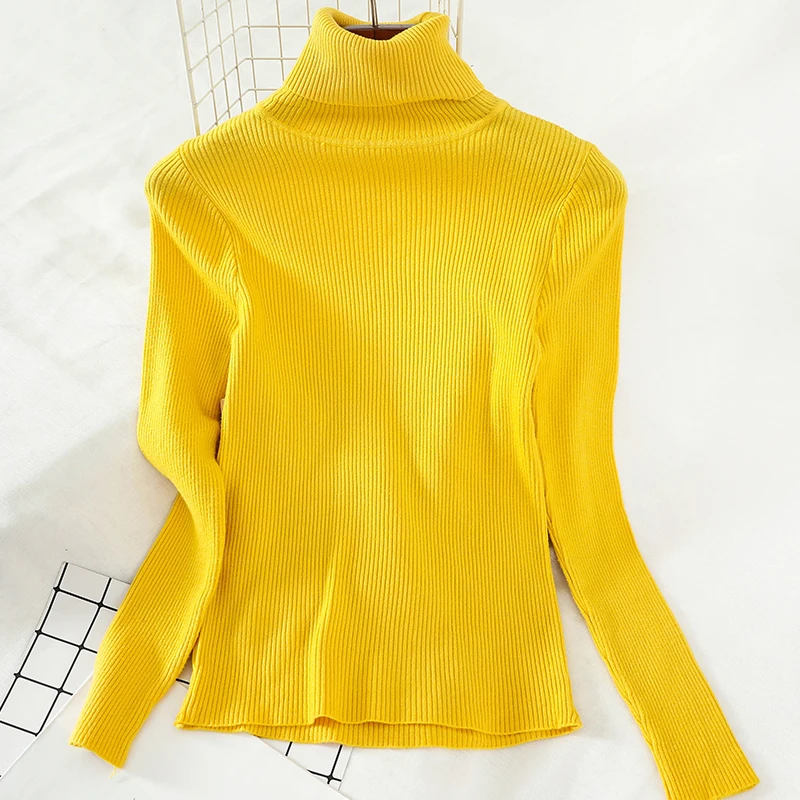 GLAUKE long sleeve fashion women solid turtleneck sweater female chic elegant ladies jumpers pull femme Knitted Pullover | Женская