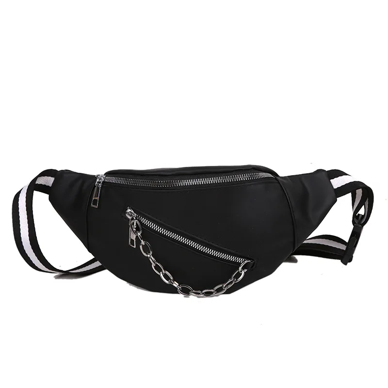 

Waist bag single shoulder ladies pu mobile phone bag messenger new cool simple chest bag fashion zipper four seasons autumn year