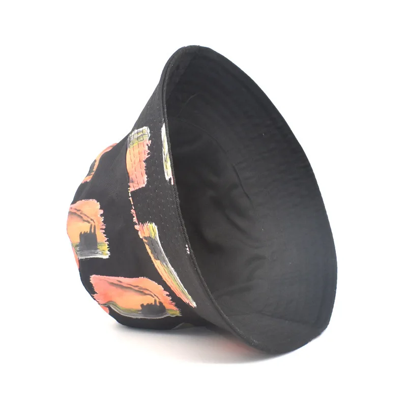 Fashion Print Bucket Caps Summer Foldable Sunscreen Fisherman's Panama Hats 2021 Man Woman Causal Hip Hop Buckets Hat |