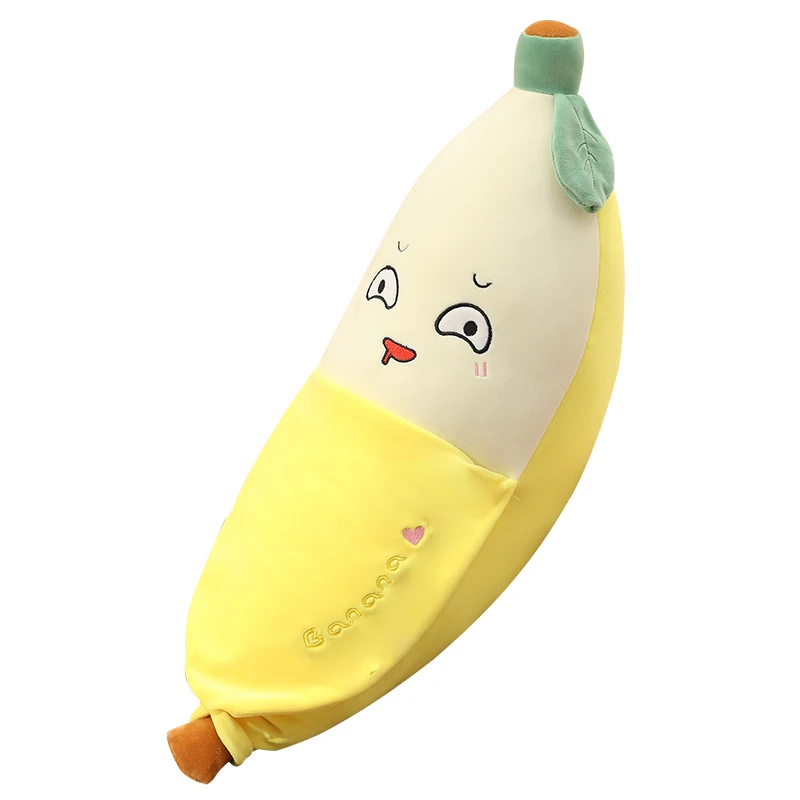 

Мягкая плюшевая подушка-банан, 1 шт., 45-90 см, подушка, желтая милая плюшевая игрушка-банан с мультяшными фруктами, игрушка, подарок на день рож...