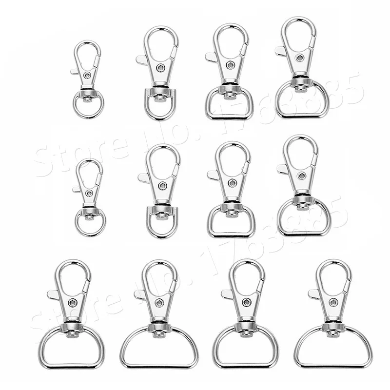 Металлический поворотный спусковой крючок застежка-карабин кольцо для ключей