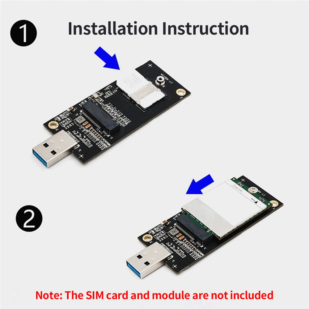 

M.2 NGFF to USB3.0 Adapter Card (M.2)KEY B to USB3.0 Converter 3G/4G Module Development Board with 6Pin SIM Card Slot