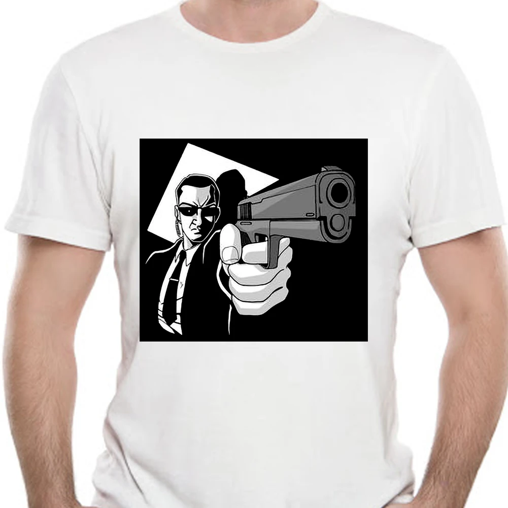 Мужская футболка Агент Смит художественная работа черные футболки женские