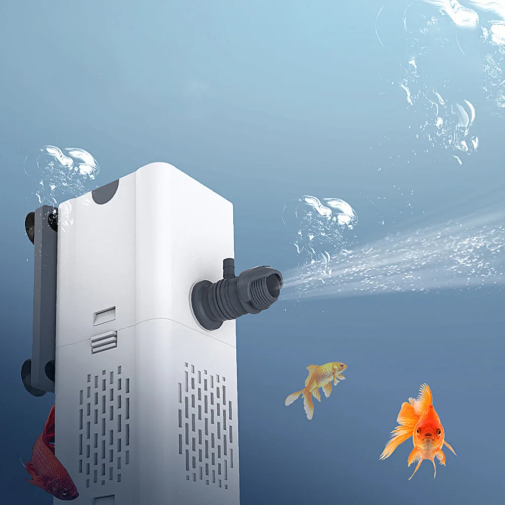 

1Pc Adjustable Airflow Water Pump Circulation Filter Durable Filter Pump White