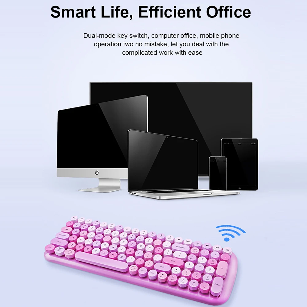 2 4G Беспроводная игровая клавиатура мышь набор двойной режим Bluetooth для ПК геймера