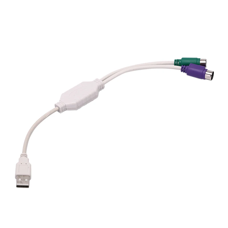 Горячий 1 шт. USB штекер к двойному PS/2 PS2 Женский кабель мышь клавиатура адаптер