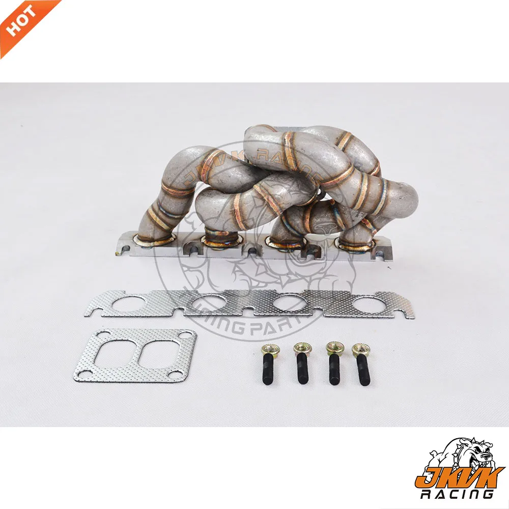 JKVK гоночный турбоколлектор из нержавеющей стали 3 мм T4 Twin для MK5 MK6 EA888 EA113 A3 S3 A5 Q5 A6 TT