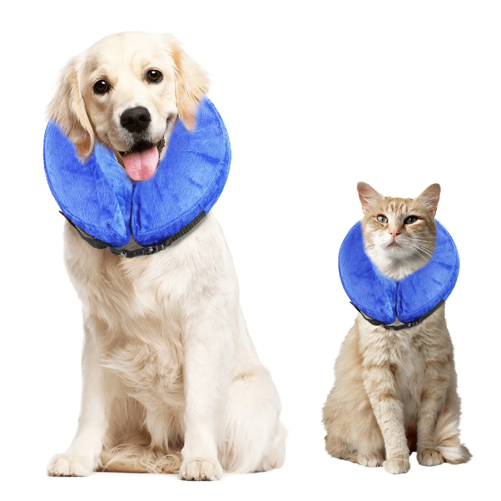 

Inflatable Pet Cat Dog Pet Supplies Recovery Healing Protective Collar Anti-bite E-Collar Medical Neckwear With Zipper Soft