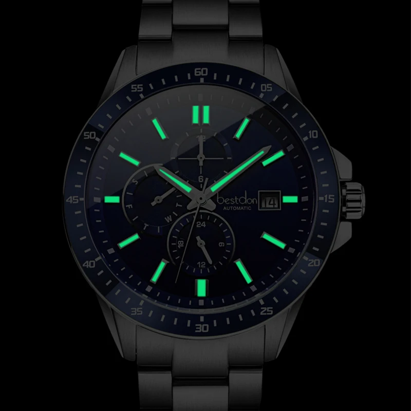 Мужские часы Топ бренд Роскошные автоматические механические мужские полностью