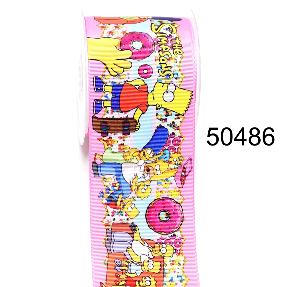 Choshim Brand DIY Handmade Materials Printed Grosgrain Ribbon 5 Yard Per Size 50486 | Ribbons