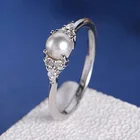 2020 изысканное простое женское жемчужное кольцо для женщин Свадебное юбилейное модное вечернее ювелирное изделие Подарки Оптовая Прямая поставка