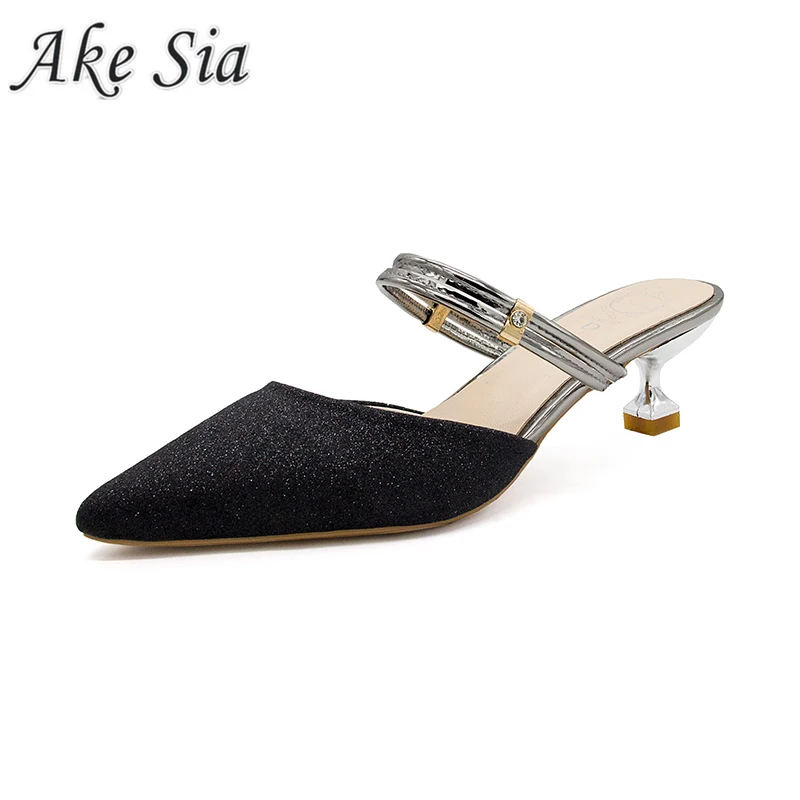 Модные корейские женские пикантные туфли на высоком каблуке с острым неглубоким