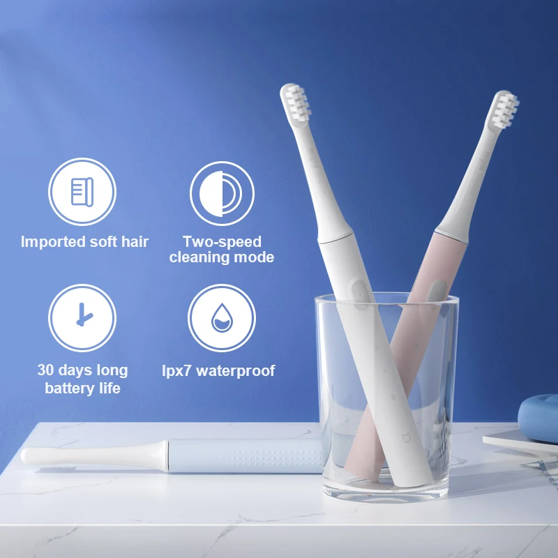 Xiaomi Mijia T100 звуковая электрическая зубная щетка для взрослых Водонепроницаемая