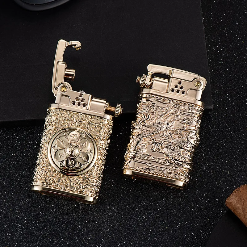 

Brass Kerosene Lighter Funny Unusual Lighters Windproof Lighter Outdoor Briquet Tempete Cigarette Briquet Mecheros Originales