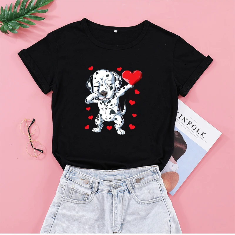 Женские летние футболки для мальчиков Летняя одежда пар Топы ко Дню Святого