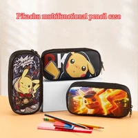 pokemon pencil case pikachu pencil case large capacity pupils stationery pencil case school supplies birthday christmas gift