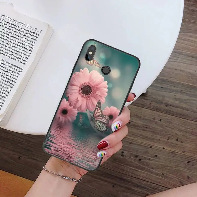 

Butterfly on Colorful flower art Phone Case For Xiaomi Redmi note 7 8 9 t k30 max3 9 s 10 pro lite
