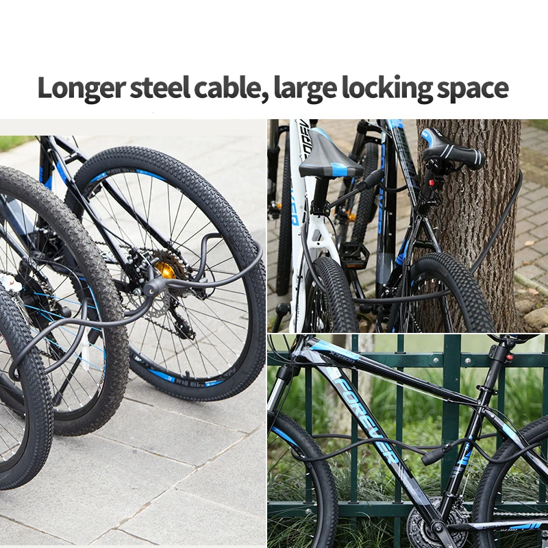 

Anti Theft Bike Lock 1.8m Bicycle Accessories Bike Steel Wire Loke MTB Road Motorcycle Universal Bike Cable Locks Large Diametr