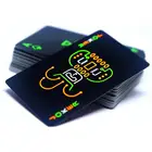 Черные светящиеся флуоресцентные покерные карты игральные карты светится в темноте бар вечерние НКА  KTV Ночная светящаяся коллекция специальный покер