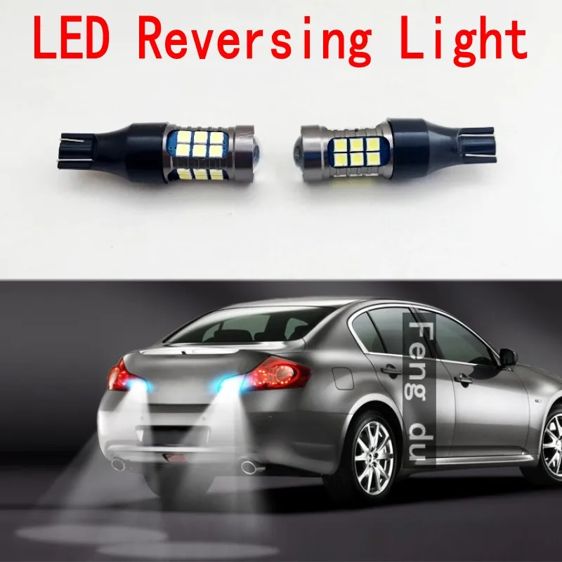 

2pcs For Infiniti q50 q60 Q70 q70l Q60S Reversing Light High Bright LED Car Auxiliary Bulbs Back wave light W16W T15 Refit