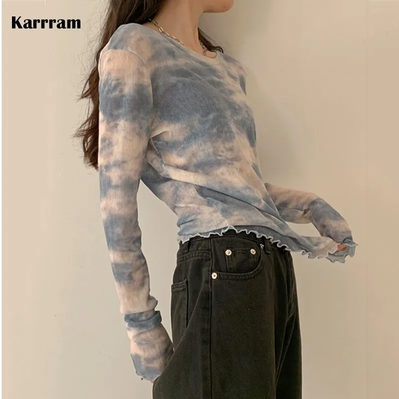 

Футболка женская трикотажная с длинным рукавом и круглым вырезом