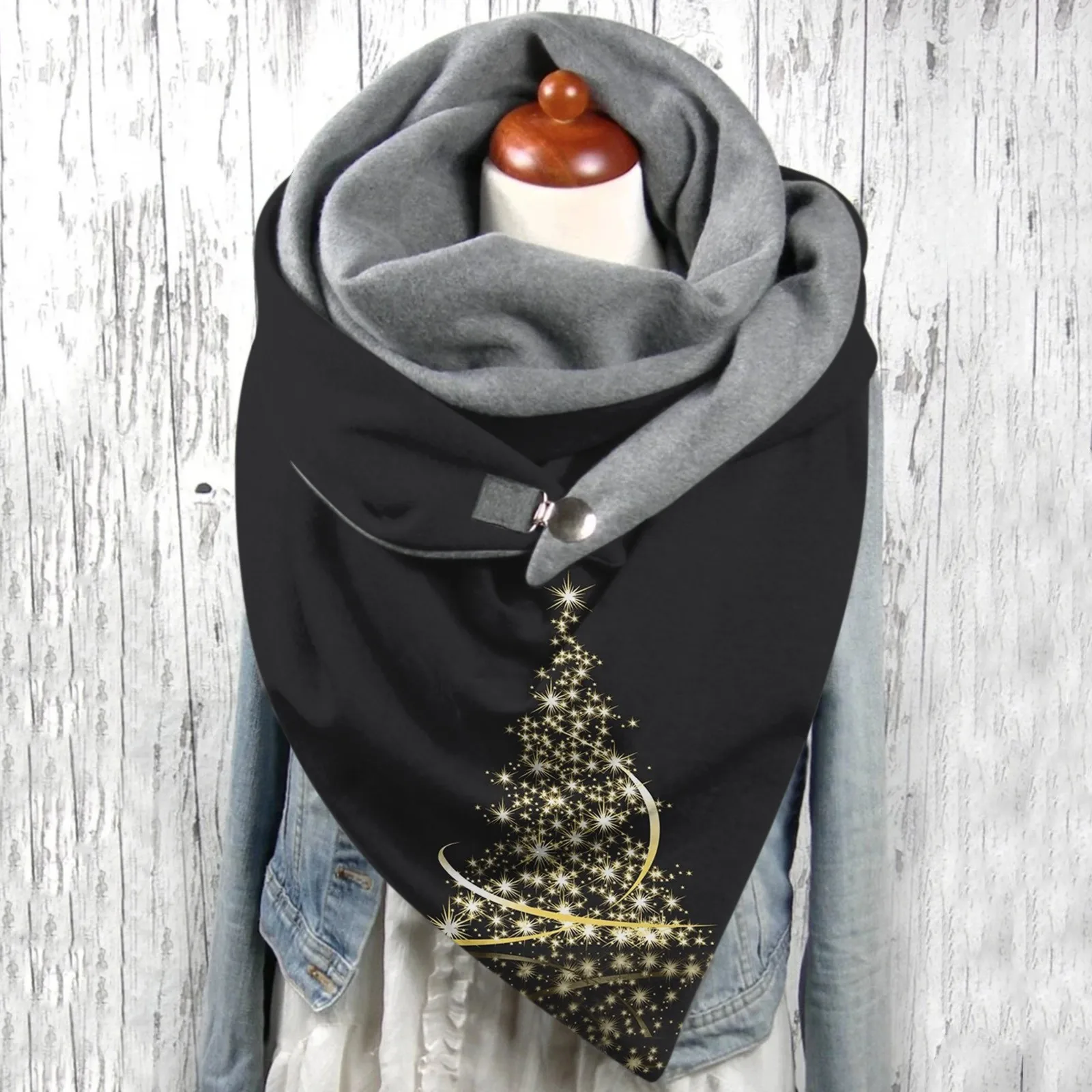 Универсальные теплые шарфы осень-зима Рождественский шарф с принтом лося