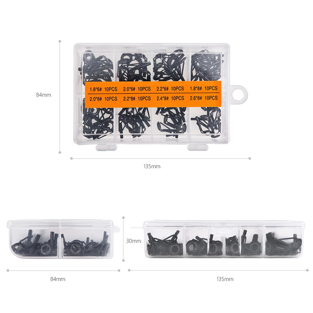 Набор направляющих рыболовных удилищ износостойкие рыболовные кольца разных