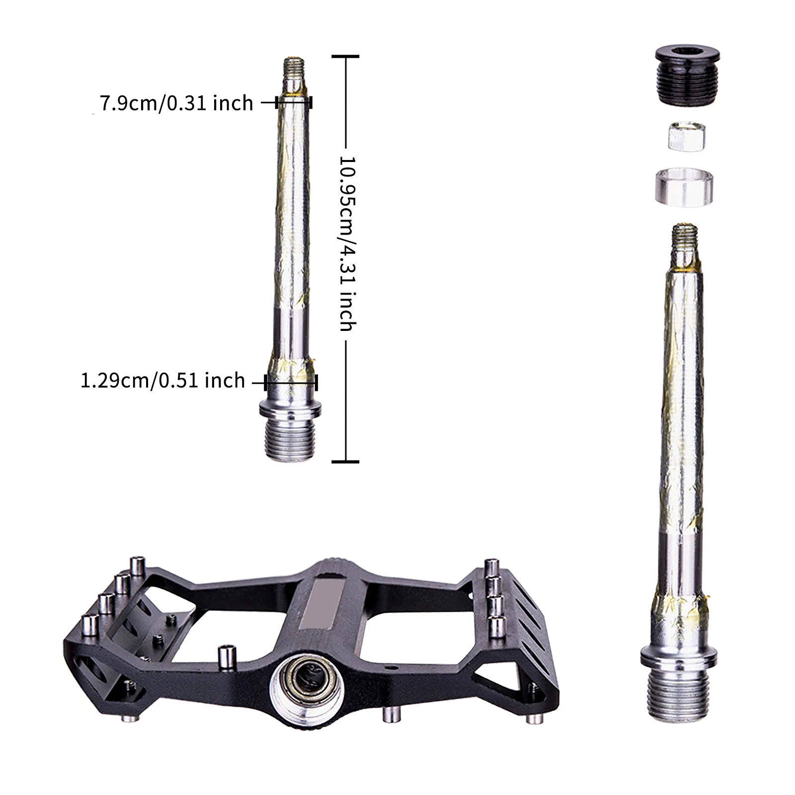 

Bike Pedals Ultralight Anti-Slip Aluminum Alloy Outdoor MTB Cycling Bicycle Footrest Bmx Mtb Pedals Bicycle Parts Accessories