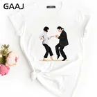 Футболка GAAJ Криминальная Фантастика, Квентин Тарантино, 100 хлопок, Женская забавная уличная одежда, женские футболки Ulzzang, повседневные 9DITG #