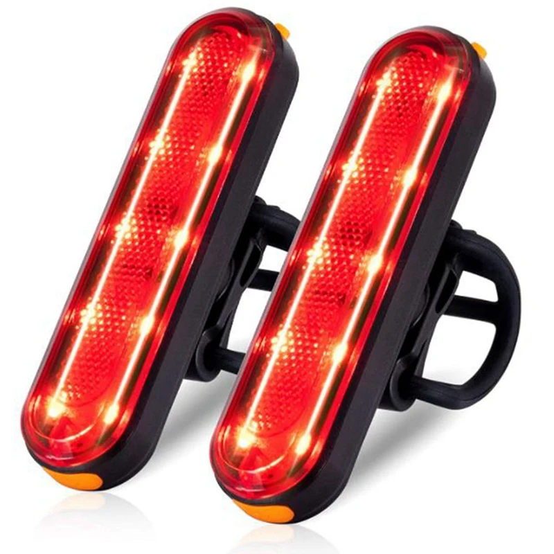 

Задний фонарь для велосипеда, перезаряжаемый от USB, 2 шт., супер яркий, 120 люмен, водонепроницаемый светодиодный фонасветильник, 7 режимов осве...