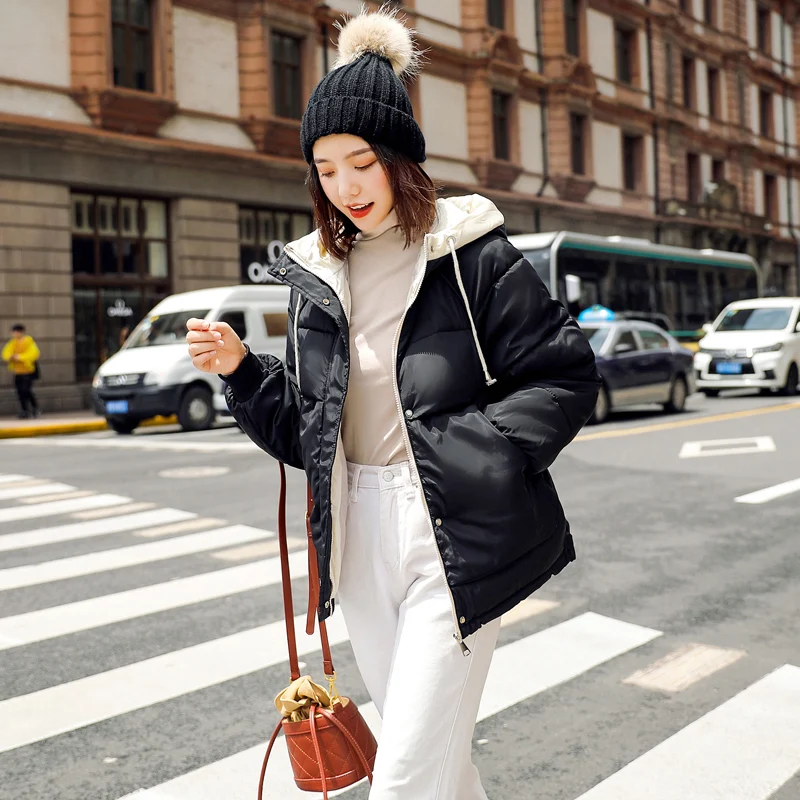 Women Winter Jacket Coat Hooded Thick Warm Short Parkas Outerwear White Plus Size XXL Female Puffer | Женская одежда