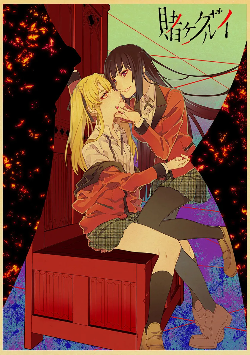 

Janpnese Anime Kakegurui retro posters kraft wall paper High Quality Painting For Home Decor wall stickers