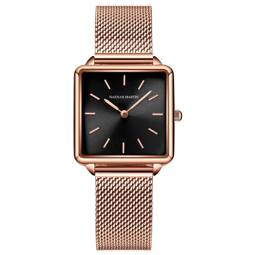 Japan Movement DropShipping Women Watches Rose Gold Simple Fashion Casual Wristwatch Luxury Ladies Square Watch Relogio Feminino