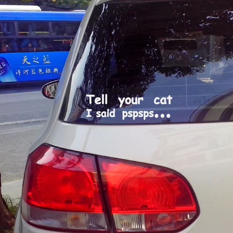 Виниловая наклейка с надписью Tell Your Cat I Said PSPSPS 20 см x 6 | Автомобили и мотоциклы