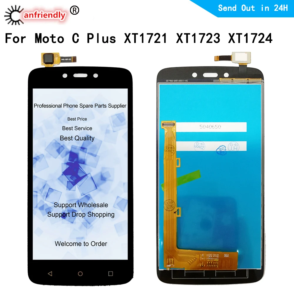 Pantalla LCD para Motorola Moto C Plus XT1721 XT1723 XT1724, m&oacute;dulo digitalizador de pantalla de cristal con panel t&aacute;ctil, montaje de Marco-0