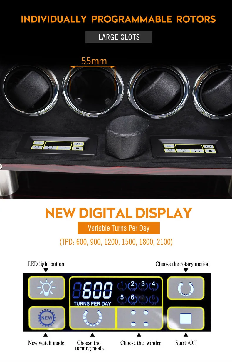 Автоматическая намотка часов роскошный деревянный Сейф для японский мотор Mabuchi