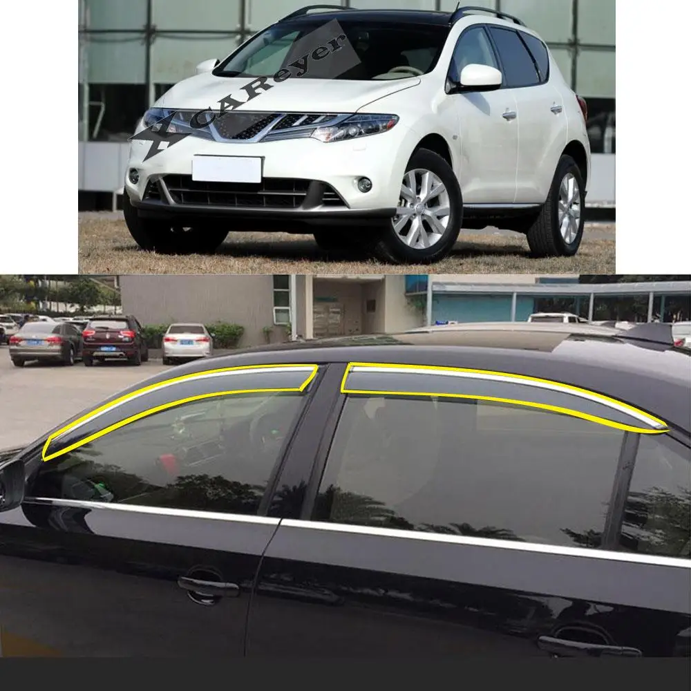 

Car Body Styling Sticker Plastic Window Glass Wind Visor Rain/Sun Guard Vent Parts Protector For NISSAN Murano 2011-014