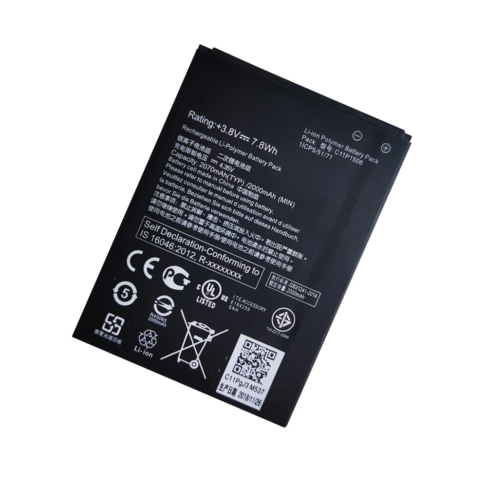 100% Оригинальный аккумулятор 2070 мАч C11P1506 для ASUS Live G500TG ZC500TG Z00VD ZenFone Go 5