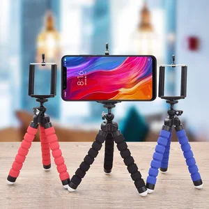 portable flexible sponge adjustable octopus tripod phone holder mount bracket car stand replacement for gopro orp phone socket free global shipping