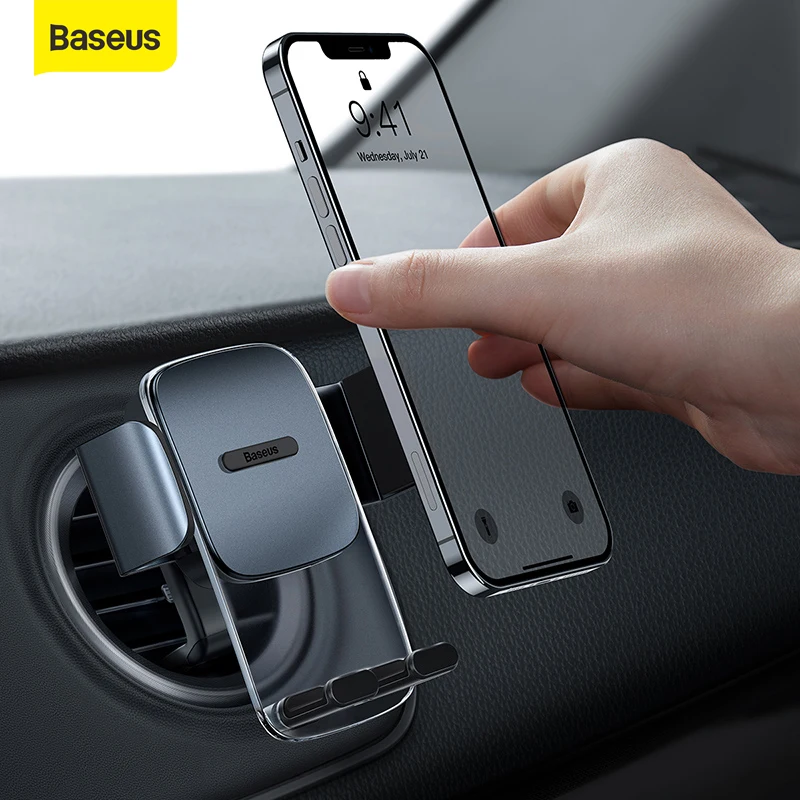 Baseus Auto Clamp Montieren Handy Halter Halterung Auto Air Vent-Halter Für 4,7-6,7 Inch Telefon für runde Air Vent Outlet