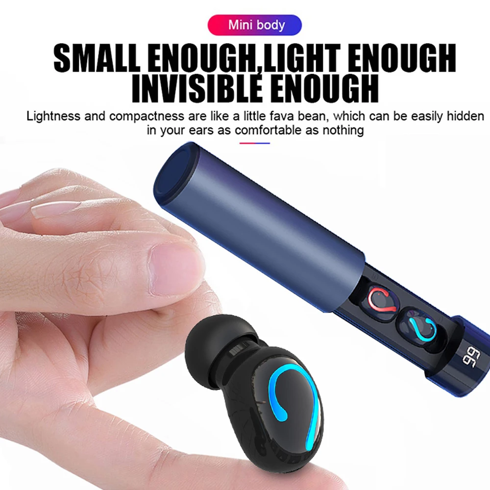 Наушники Bluetooth наушники-вкладыши TWS с Спорт Handsfree гарнитура наушники-вкладыши с зарядным футляром для телефона Xiaomi