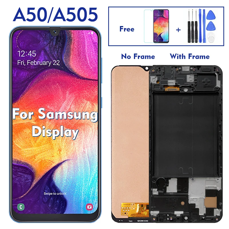 Pantalla LCD A505 Original Amoled o Incell Oled para Samsung Galaxy A50 2019 A505F A505G DS, montaje de digitalizador con pantalla t&aacute;ctil-0