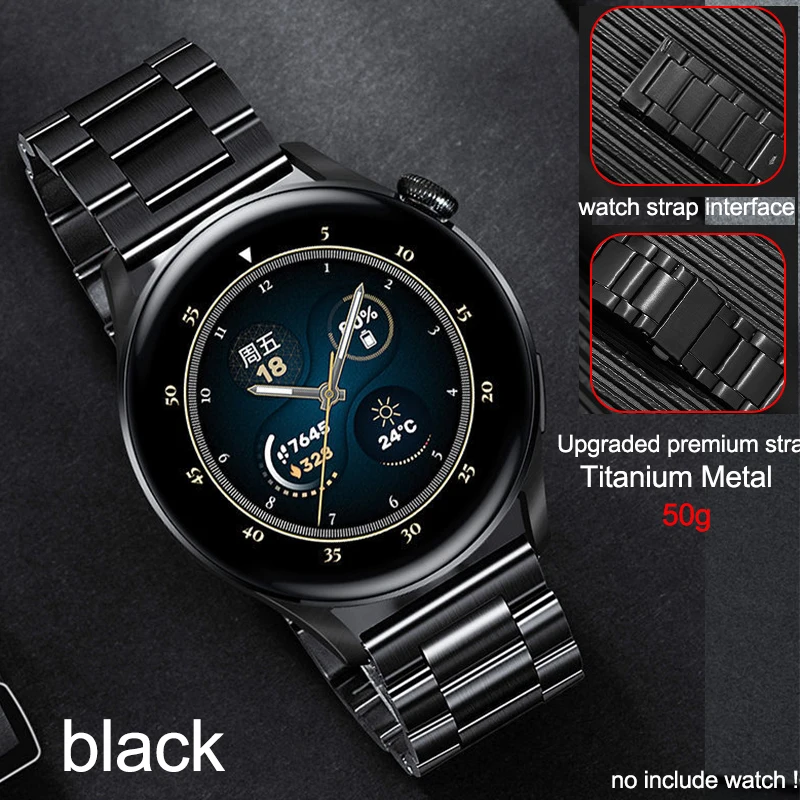 Titanium Watch Strap for Original Huawei Watch 3 3 Pro,20mm 22 mm Universal 50g Titanium Watchband for Huawei GT2  GT3 Pro 46mm