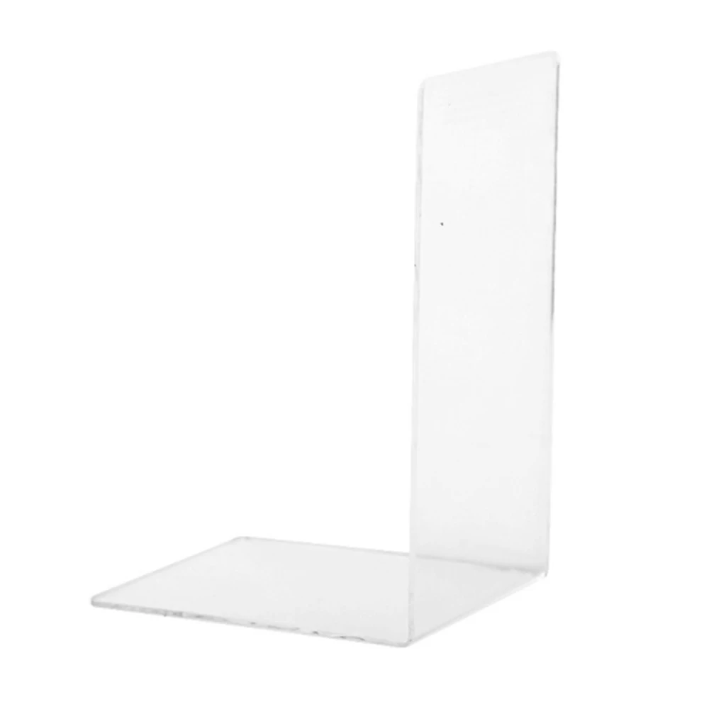 

2pcs Multi-purpose Acrylic Bookends Book Display Stand Holder CD Stand Holder Magazine Storage Stand Holder Desk Organizer