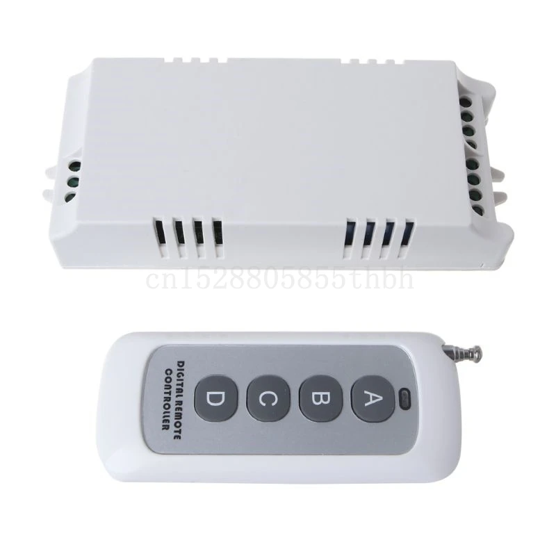 

1 Set AC85V-250V 4 Way Switch Remote Control Wireless RF Relay Receiver for LED Lights Lamps Electric Doors Windows